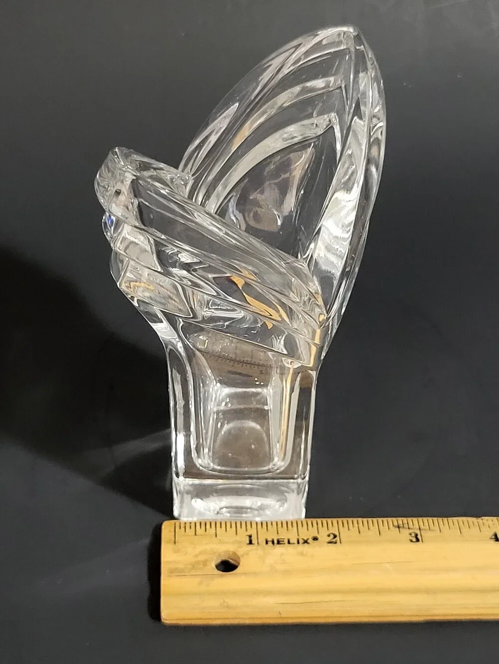 Mikasa Art Deco Bud Vase Full Lead Clear Crystal Germany 6.25